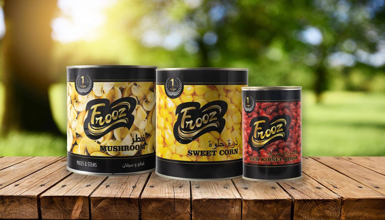 Mushroom quality A, sweet corn and Red kidney beans under Frooz brand is all what you need for your meals.